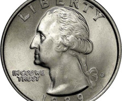 Монета Чверть долара (Вашингтон), ¼ долара 1989, США, США