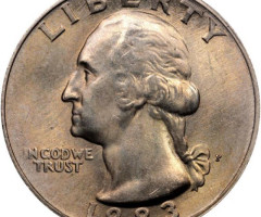 Монета Чверть долара (Вашингтон), ¼ долара 1983, США, США