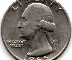 Монета Чверть долара (Вашингтон), ¼ долара 1965, США, США