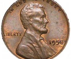 1 цент 1958, США, США