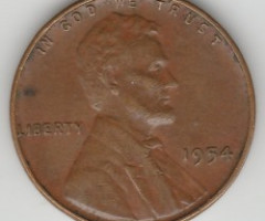 1 цент 1954, США, США