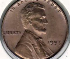 1 цент 1953, США, США