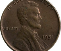 1 цент 1951, США, США