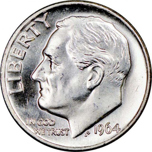 Монета Silver Roosevelt Dime, 1 дайм 1964, США, США