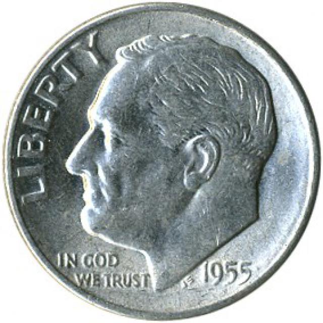 Монета Silver Roosevelt Dime, 1 дайм 1955, США, США