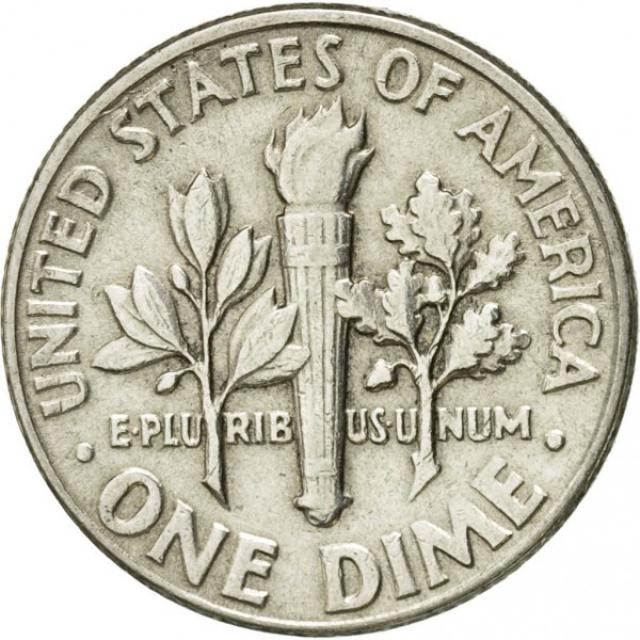 Монета Silver Roosevelt Dime, 1 дайм 1952, США, США