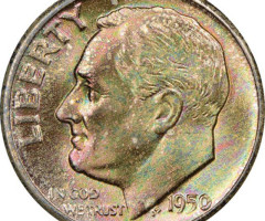 Монета Silver Roosevelt Dime, 1 дайм 1950, США, США