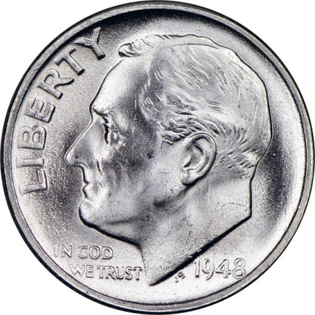 Монета Silver Roosevelt Dime, 1 дайм 1948, США, США