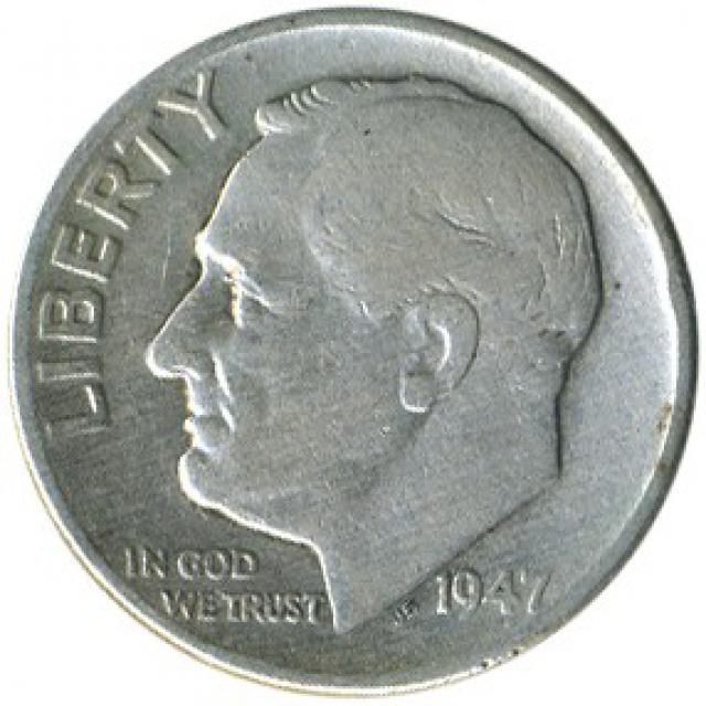 Монета Silver Roosevelt Dime, 1 дайм 1947, США, США