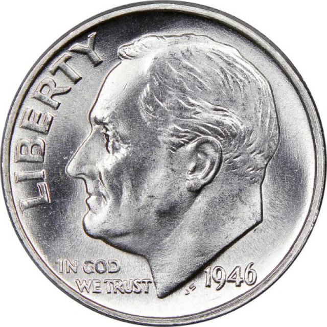 Монета Silver Roosevelt Dime, 1 дайм 1946, США, США