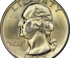 Монета Чверть долара (Вашингтон), ¼ долара 1963, США, США