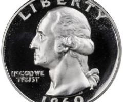 Монета Чверть долара (Вашингтон), ¼ долара 1960, США, США