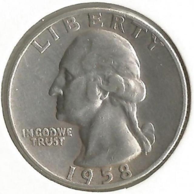 Монета Чверть долара (Вашингтон), ¼ долара 1958, США, США
