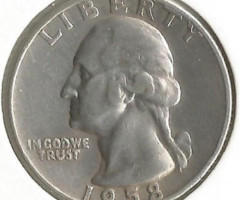 Монета Чверть долара (Вашингтон), ¼ долара 1958, США, США