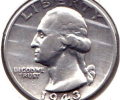 Монета Чверть долара (Вашингтон), ¼ долара 1943, США, США