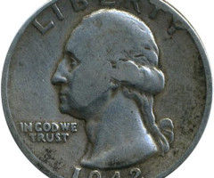 Монета Чверть долара (Вашингтон), ¼ долара 1942, США, США