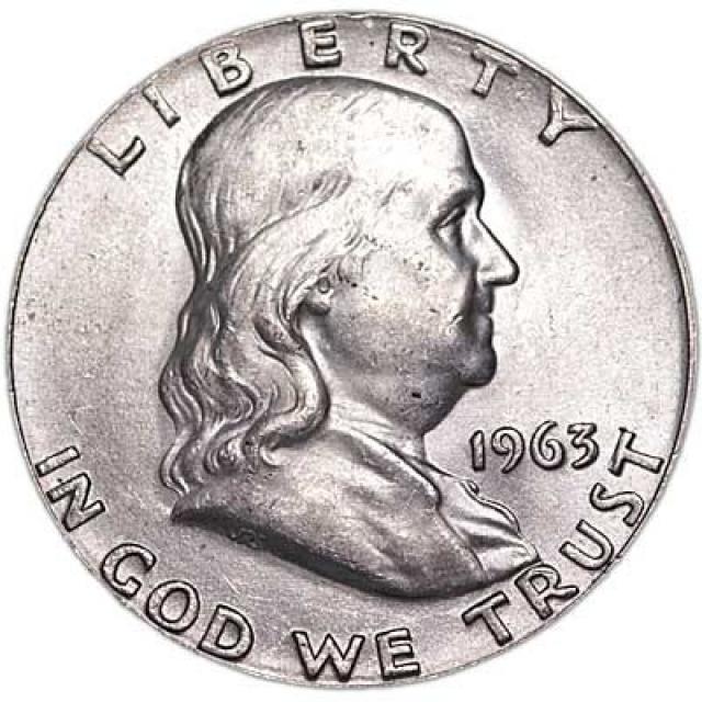 Монета Franklin Half Dollar, ½ долара 1963, США, США