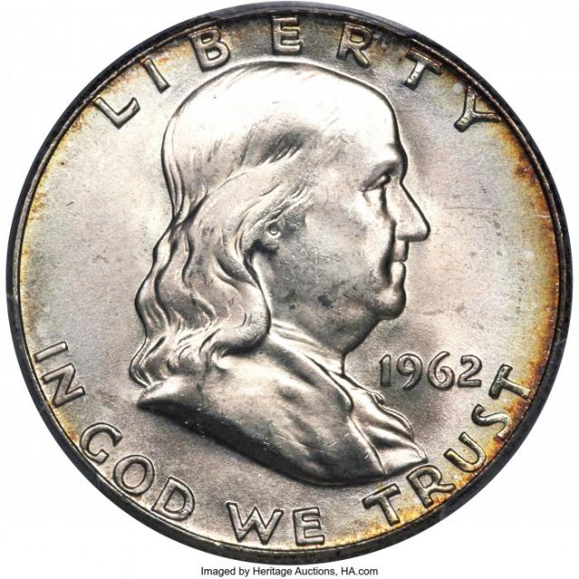 Монета Franklin Half Dollar, ½ долара 1962, США, США