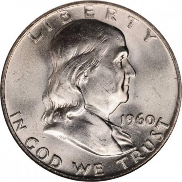 Монета Franklin Half Dollar, ½ долара 1960, США, США
