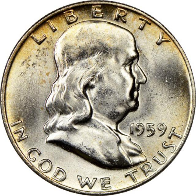 Монета Franklin Half Dollar, ½ долара 1959, США, США
