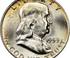 Монета Franklin Half Dollar, ½ долара 1959, США, США