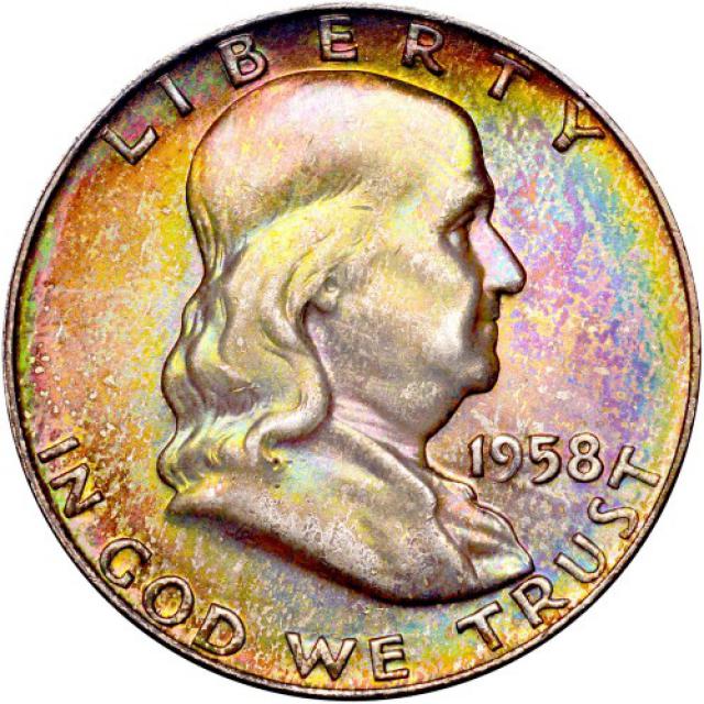 Монета Franklin Half Dollar, ½ долара 1958, США, США