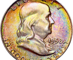 Монета Franklin Half Dollar, ½ долара 1958, США, США