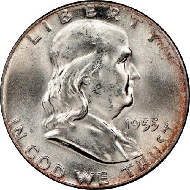 Монета Franklin Half Dollar, ½ долара 1955, США, США