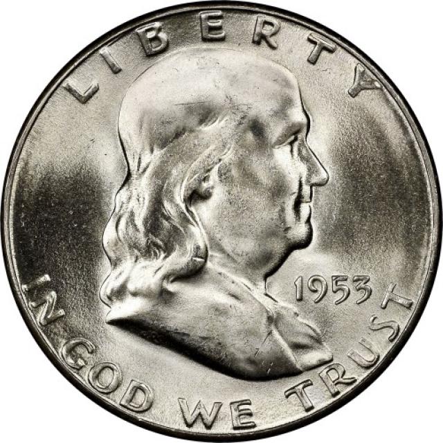 Монета Franklin Half Dollar, ½ долара 1953, США, США
