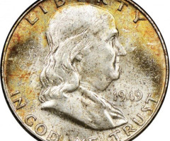Монета Franklin Half Dollar, ½ долара 1949, США, США