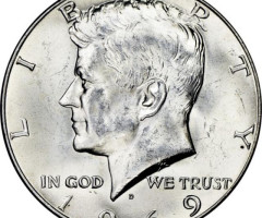 Монета Кеннеді Півдолара, ½ долара 1969, США, США