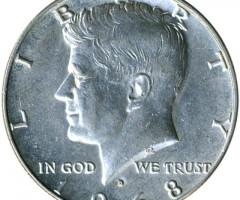 Монета Кеннеді Півдолара, ½ долара 1968, США, США