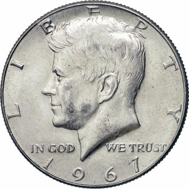 Монета Кеннеді Півдолара, ½ долара 1967, США, США