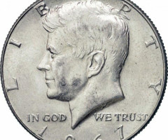 Монета Кеннеді Півдолара, ½ долара 1967, США, США