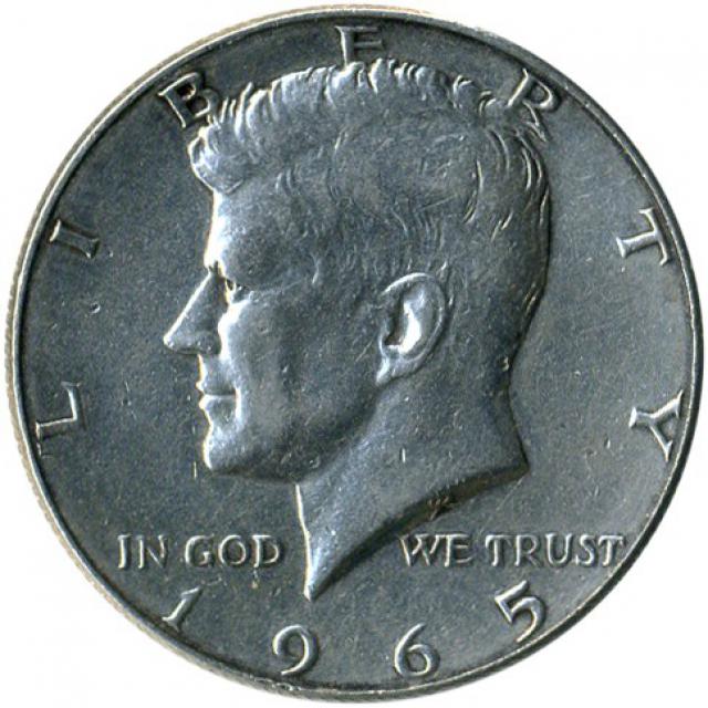 Монета Кеннеді Півдолара, ½ долара 1965, США, США