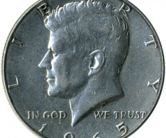 Монета Кеннеді Півдолара, ½ долара 1965, США, США