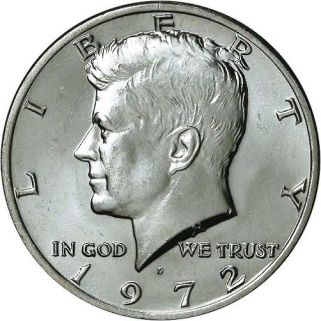 Монета Кеннеді Півдолара, ½ долара 1972, США, США