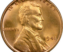 Монета Wheat Penny, Лінкольн, 1 цент 1941, США, США