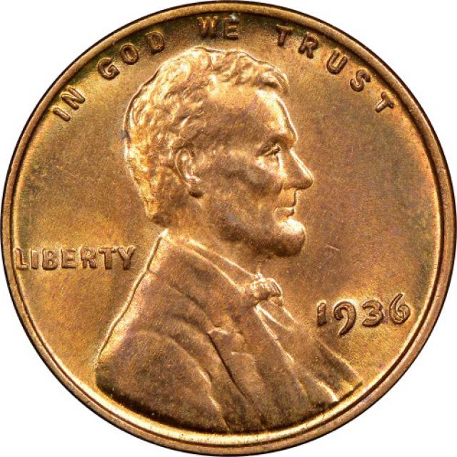 Монета Wheat Penny, Лінкольн, 1 цент 1936, США, США