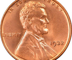 Монета Wheat Penny, Лінкольн, 1 цент 1932, США, США