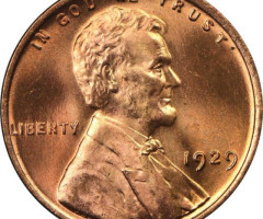 Монета Wheat Penny, Лінкольн, 1 цент 1929, США, США