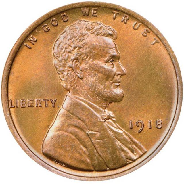 Монета Wheat Penny, Лінкольн, 1 цент 1918, США, США