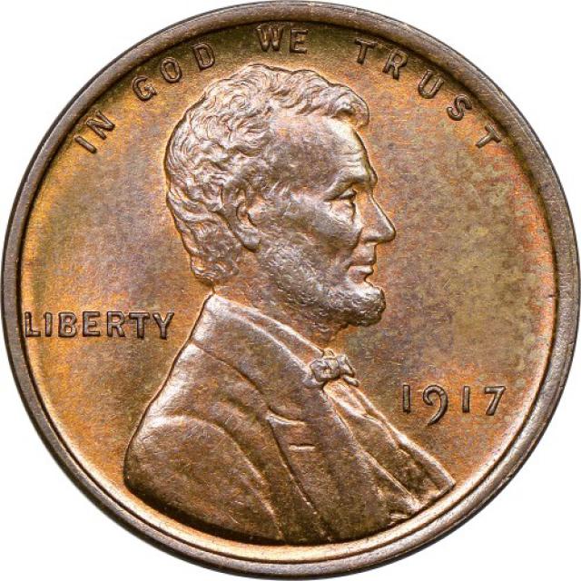 Монета Wheat Penny, Лінкольн, 1 цент 1917, США, США