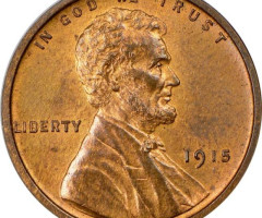 Монета Wheat Penny, Лінкольн, 1 цент 1915, США, США