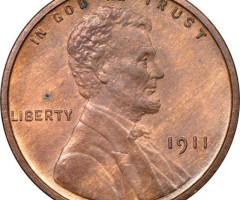 Монета Wheat Penny, Лінкольн, 1 цент 1911, США, США
