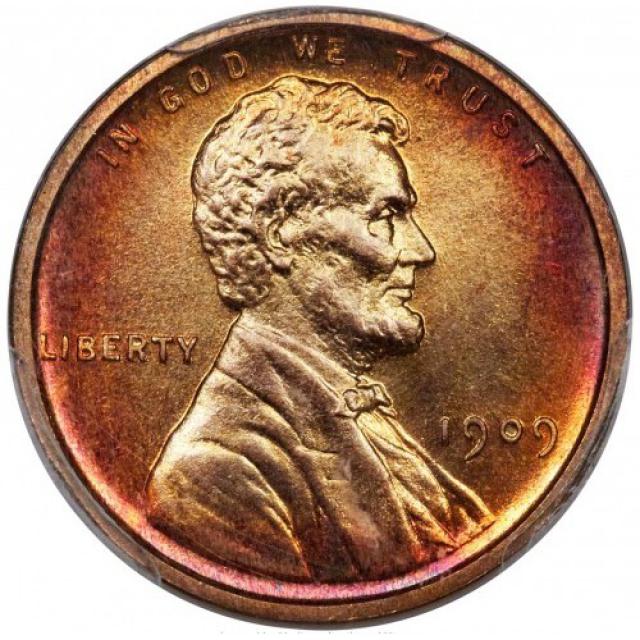 Монета Wheat Penny, Лінкольн, 1 цент 1909, США, США