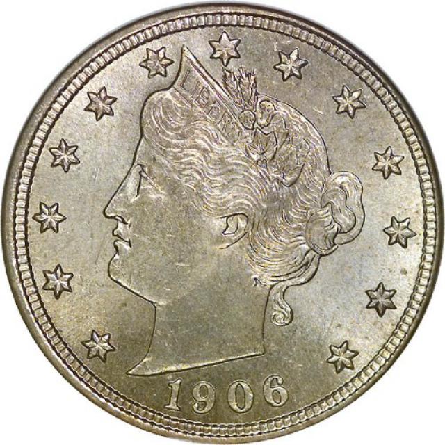 Монета Liberty Nickel, 5 центів 1906, США, США