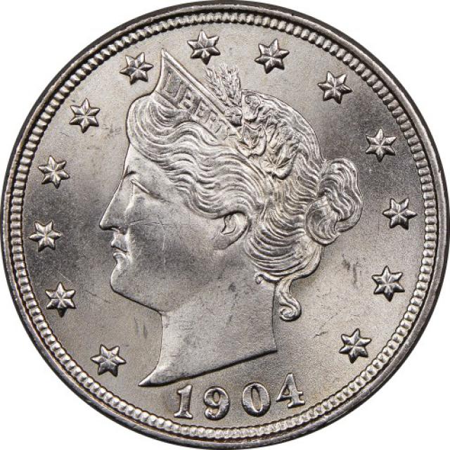 Монета Liberty Nickel, 5 центів 1904, США, США