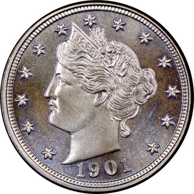 Монета Liberty Nickel, 5 центів 1901, США, США