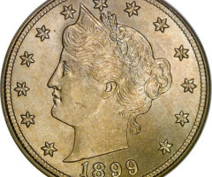 Монета Liberty Nickel, 5 центів 1899, США, США